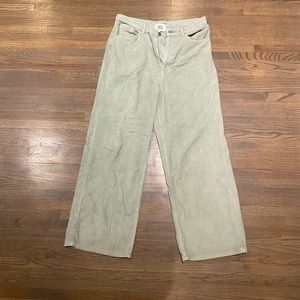 Light teal corduroy pants